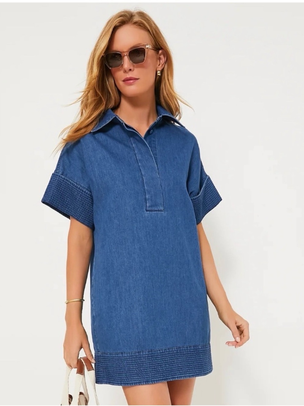 Tuckernuck Blue Denim Polo Tunic Cover-Up